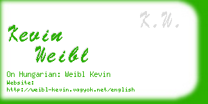 kevin weibl business card